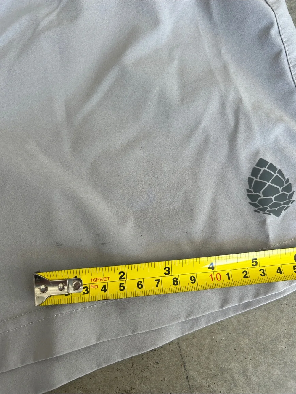 Stio Light Gray Swim Trunks with Orange Drawcord